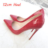 kamames Women 12cm High Heels Fashion Girl Pumps High Heeled Pointed Toes Wedding Party Shoes High Heels Thin heels QP054 ROVICIYA