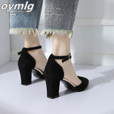 kamames version wild thick with pointed single shoes fashion comfortable high heels trend sexy high heels wedding shoes mujer