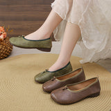 kamames kamames Single Shoes Women 2024 Spring Fall New Korean Version Fashion Round Head Flat Bottom A Foot Pedal Mother Shoes
