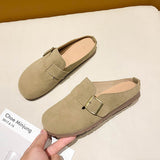 kamames kamames Baotou Slippers Female 2024 Summer New Wear Muller Shoes Women's Shoes Sen Female Wind Flat Lazy Drag