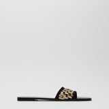 kamames ZARZ Slippers Woman 2022 Flat Shoes Spring Summer New Sexy Fashion Golden Weave Square Toe Flat-Heeled Beach Sandals For Women