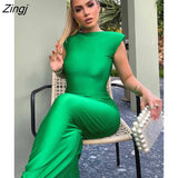 kamames Sexy Backless Evening Maxi Dress Women Green Sleeveless Round Neck Elegant Women Dress Summer Skinny Party Clubwear 2022