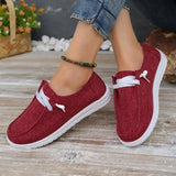 kamames New Round Head Muffin Sole Single Shoes Rubber Soles Pure Color Lace Large Size Lace Women's Singles Shoes