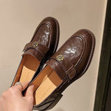 kamames kamames Loafers Versatile Round Head Single Shoes Women Spring 2024 New One Foot Pedal Lazy Shoes