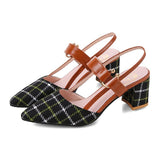 kamames New Summer Style Full-Heeled Children's Single Shoes, Large Size 42 High Heels, Pointy Back Sandals