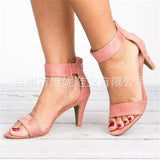 kamames Summer Popular Style Women's Sandals Large Size Women's Shoes Leopard Pattern Thin Heel Women's Sandals Direct Sale