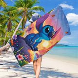 1pc Vibrant Anime Sunset Beach Towel - Super Absorbent, Quick-drying, Lightweight, Soft, and Compact Oblong Beach Blanket - Perfect for Beach Swimming, Outdoor Camping, Travel, and Water Sports Enthusiasts