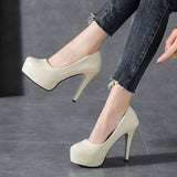 kamames kamames Shoes Women Fall 2023 New Korean Version Of Professional Waterproof Platform Ultra High Heel OL Work Shoes Sexy Platform High Heels