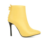 kamames Stiletto Women's Boots Spring Autumn Ankle Boots Super High Heel Booties Zipper Winter Woman Shoes Black Pink Yellow White