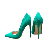 kamames color women 12cm high heels pumps fashion pointed toe shallow pumps shoes sexy shoes slip-on party shoes RM011 ROVICIYA