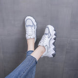 kamames kamames Version Of Web Celebrity Fashion Dad Shoes Female 2024 Spring And Summer Leisure Sports Shoes Female Thick Platform Retro Student Running Shoes
