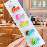 5/15 Pcs/Set Girls Cute Cartoon Animals Fruit 5 Cm Hairpins Children Lovely Hair Clips Barrettes Gift Kids Hair Accessories Gift