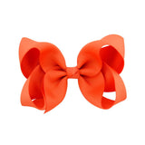 1Piece Solid Grosgrain Ribbon Hair Bows With Clip For Cute Girls Handmade Hair Clips Barrettes Hairpins Kids Hair Accessories