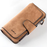 Classic Trendy Long Coin Purse, Faux Leather Multi Wallet, Large-capacity Purse With Zipper