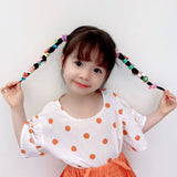 10PCS/Set Girls Rubber Band Elastic Hair Bands Rainbow Cartoon Character Fruits Flower Headwear Girl Cute Sweet Hair Accessories