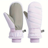 Plush Lining Winter Mittens, Waterproof & Windproof Touch Screen Warm Gloves Mittens