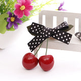 kamames Hot Sell Retro Vintage 50s 60s Women Cherry Bow Hair Clip Hairpins For Pinup Girls Vintage Party Vaction Hair Accessories