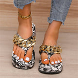 kamames size graffiti sandals outer wear2022new thick bottom beach sandals women's shoes women's herringbone sandals chain fashion