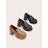 kamames kamames Korean Version Of Mary Jane Women's Shoes With Round Head Thick And Retro Happy Women's Shoes 2024