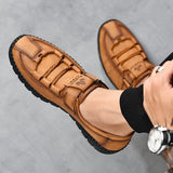 kamames kamames Handmade Shoes For Men's Outdoor Casual Shoes British Breathable Daddy Leather Shoes Big-Size Men's Shoes