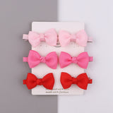 6Pcs/Set Sweet Mini Bows Hair Clips For Cute Girls Solid Ribbon Hairpins Boutique Barrettes Headwear Kids Hair Accessories Gifts