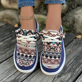 kamames Spring New Laced Canvas Loafers, Women's Shoes, Flat-Soled Casual Shoes, Ladies' Cloth Shoes, Mother's Shoes.