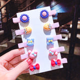 10PCS/Set New Girls Cute Cartoon Ice Cream Unicorn Hair Clips Kids Lovely Hairpins Headband Barrettes Fashion Hair Accessories