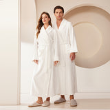 Ultra-Soft, Quick-Dry Flannel Bathrobe for Couples - Extra Long & Thick, Absorbent, Loose Fit with Pockets - Perfect for Home, Spa, and Hotel Use