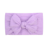 1PCS New Cotton Solid Baby Headband For Cute Girls Kid Wide Bow Knot Turban Elastic Hairbands Handmade Headwear Hair Accessories