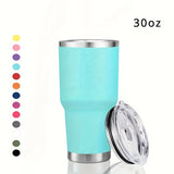 1pc 30oz Premium Insulated Stainless Steel Travel Tumbler - Keeps Drinks Hot/Cold for Hours, Spill-Proof Lid, Magnetic Closure, Durable, BPA-Free, Thermal Drinkware for Coffee, Tea, Water, and Juice - Perfect for Outdoor, Office, and Daily Use