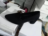kamames kamames Size Suede High Heels Autumn 2023 New Women's Shoes Thick Heel Shallow Fashion Shoes Professional Shoes Temperament Single Shoes Women