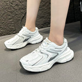 kamames kamames Sole Silver Dad Shoes Female 2024 Summer New Fashion Mesh Running Shoes Increase Trend Casual Sports Shoes