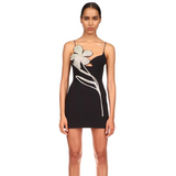 kamames Strap Bandages Dress 2022 New Beading Women Sexy Clothing Club Party Celebrity Mini Dress