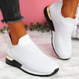 kamames Vulcanize Shoes 2022 Trendy Mesh platform Sneakers Socks Size 43 Women Shoes Breathable Socofy Casual Flats Zapatos Mujer