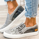 kamames Women shoes 2022 flat shoes snake print lazy shoes casual shoes platform canvas shoes plus size women shoes zapatos de mujer