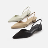 kamames kamames Sandals Women's 2023 New Summer Simple Pointed Square Heels Women's High Heels Ribbon Fashion Women's Singles Shoes