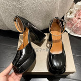kamames High-Heeled Shoes Women's 2024 New Style Ultra-High Heels Waterproof Table Thick Heels With Mary Jane Single Shoes