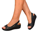 kamames New Summer Sandals Women's Fashion Roman Women's Shoes Clasp Fish Mouth Beach Slope Heel Women's Sandals