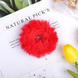 2022 New Winter Plush Scrunchies Women Girls Imitation Mink Elastic Hair Rubber Bands Accessories Tie Hair Ring Holder Headdress