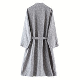 1pc Unisex Double Layer Cotton Gauze Bathrobe, Quick-Dry Absorbent Robe For Spring/Autumn, Modern Homewear Sleepwear, Couples Loungewear