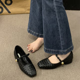 kamames kamames Mary Jane Shoes Women's Shoes 2023 Spring And Autumn New Shallow Mouth Square Head Low Heel With Minority Skirt Temperament Single Shoes
