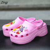 kamames Summer Women Slippers Platform Fashon Outdoor Garden Shoes Female Pool Sandals Bathroom Flip Flops Mules Beach Slippers