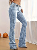 Womens Bootcut Jeans - Comfortable Mid-Stretch Denim with Fashionable Washed Finish & Practical Pockets - Classic Versatile Pants for Premium Womens Apparel