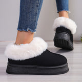 kamames Warm Wool Snow Boots 2024 Winter Thickened Warm Fur As A Whole Comfortable To Wear Casual Cotton Shoes