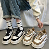 kamames kamames Autumn / Winter New Shoes Women's Niche Design Round Head Single Shoes With Color Thick Sole Increased Casual Sports Board Shoes