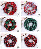 Fashion Elastic Christmas Scrunchie Hair Rubber Bands Accessories Gum Bronzing Hair Rope Ponytail Holder Headdress 077