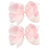 2Pcs/lot 6'' Solid Color Grosgrain Ribbon Bows Hair Clips For Cute Girls Large Handmade Hairpins Barrettes Kids Hair Accessories