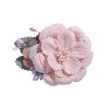 New Girls Cute Flower Petals Hairpins Sweet Pearl Chiffon Hair Decorate Headwear Hair Clips Barrettes Kids Hair Accessories Gift