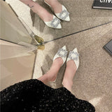 kamames kamames Buckle Diamond Baotou Half Slipper Female Wear Summer 2023 New Thin Heel Short Heel Lazy Cool Drag Muller Shoes Female