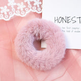 3.5 Inches New Winter Women Plush Scrunchie Girls Elastic Hair Bands Ponytail Holder Hair Rope Ties Headwear Hair Accessories